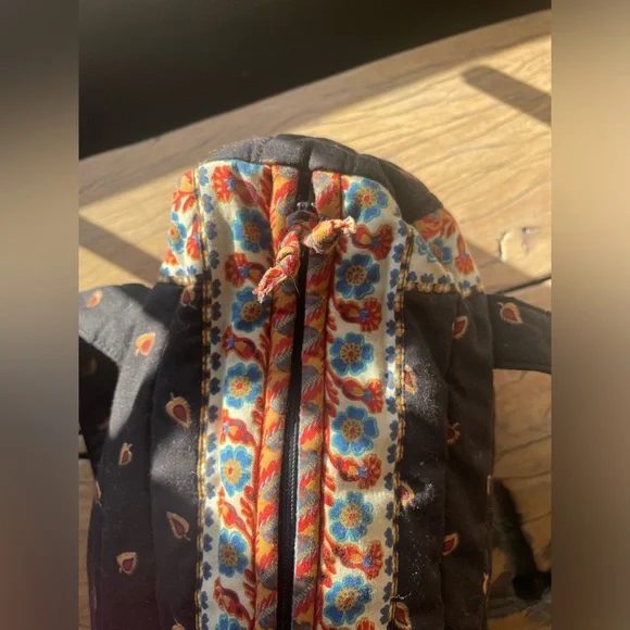 Vintage Suttles and Seawinds Quilted Bag Floral Cottagecore Straps and Zipper - Picture 4 of 13